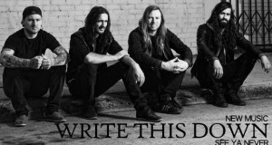 Buzztrack: Write This Down – “See Ya Never”