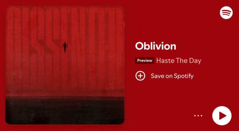 Spotify: Haste The Day - Oblivion
